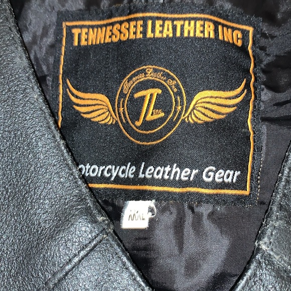 Vintage Tennessee Leather Brown Vest - Harley patch - Picture 2 of 6